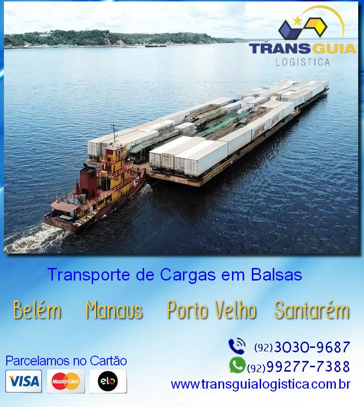 TransGuia Logística opera no Transporte Fluvial de Cargas em Balsas na Bacia Amazônica.