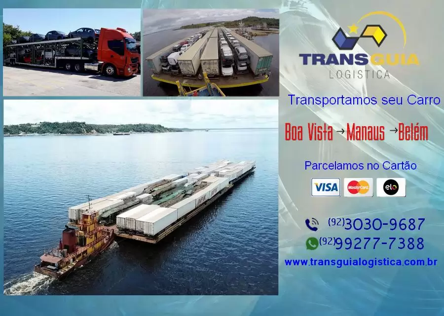Transporte de Carro de Boa Vista a Manaus e Belém